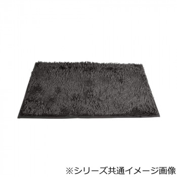 洗える!キラキラシェニールマット ルアーヴル 60×90cm BK・ブラック 5445