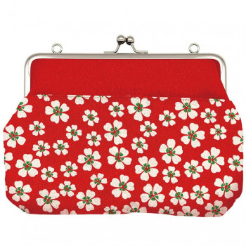 大西賢製販 Ripple スクエア型がま口2WAYショルダーバッグ 小桜 エンジ GMG35-TM001