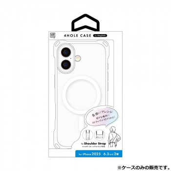 4ホールケース MagSafe対応  iPhone2025 6.3インチ(2眼)対応 クリア i39FiJS04