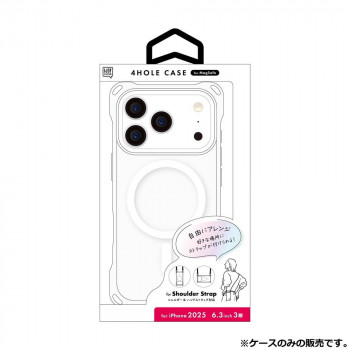 4ホールケース MagSafe対応 iPhone2025 6.3インチ(3眼)対応 クリア i39RiJS03