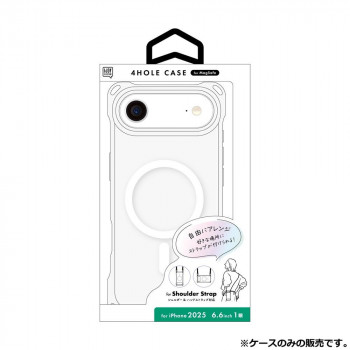 4ホールケース MagSafe対応 iPhone2025 6.6インチ(1眼)対応 クリア i39CiJS03