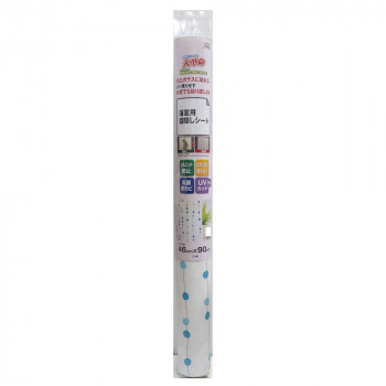 浴室目隠しシート ウォーターバルーン 46cm×90cm YMS-4608 ブルー