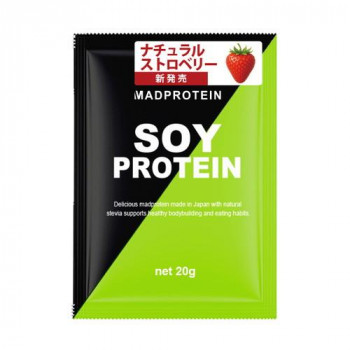 MADPROTEIN(マッドプロテイン) シリーズSOYPROTEINソイプロテイン　ナチュラルストロベリー20g×5