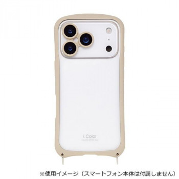 i.Color iPhone17Pro専用背面型ケース Beige/ベージュ iP25-63P-ICSH04