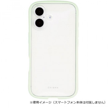 Chrome-CLEAR iPhone17専用背面型ケース Pistachio/ピスタチオ iP25-61-CHC09