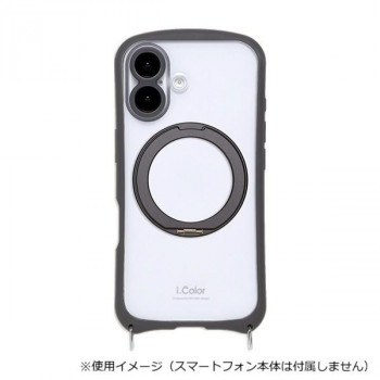 i.Color+ iPhone17専用背面型ケース Charcoal/チャコール iP25-61-ICMG01