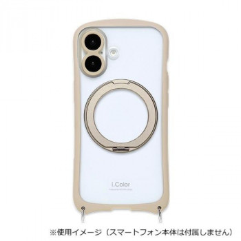 i.Color+ iPhone17専用背面型ケース Beige/ベージュ iP25-61-ICMG04