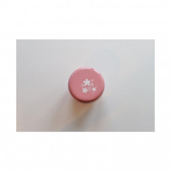 茶道具　小棗(ナツメ) カラー 内蓋付き 絵付き　桜(ピンク)