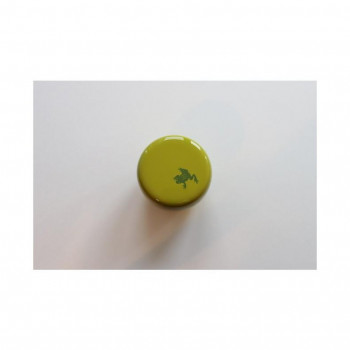 茶道具　小棗(ナツメ) カラー 内蓋付き 絵付き　蛙(グリーン)
