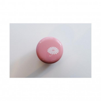茶道具　中棗(ナツメ) カラー 内蓋付き 絵付き　花(ピンク)