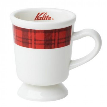 kalita(カリタ) カリタ陶器製 赤チェックレトロマグ L 73070