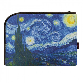 名画フラットポーチ ゴッホ 「星月夜」 AP-01002