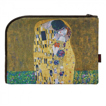 名画フラットポーチ クリムト 「キス」 AP-01008