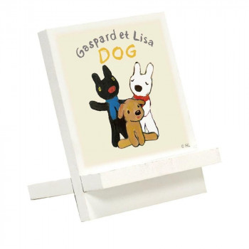 リサとガスパール 木製イーゼルアート 「わんちゃんといっしょ」 GL-00906