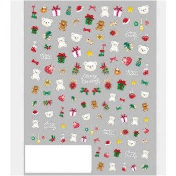 TSUMEKIRA(ツメキラ) ネイルシール Sakiプロデュース Bear's X'mas(ベアーズ・クリスマス) NN-SAK-010
