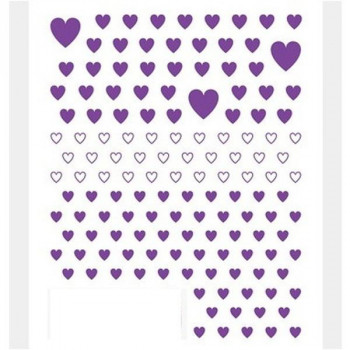 TSUMEKIRA(ツメキラ) ネイルシール es カラーハート  PURPLE(紫) ES-CHT-004