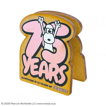 SNOOPY スヌーピー 75周年 ダイカットメモスタンド (ロゴピンク) SN631P