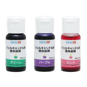 手作りキャンドル用　MONO66キャンドル専用液体染料 10ml 3個セット グリーンパープルピンク