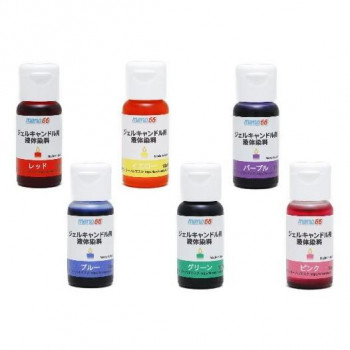手作りキャンドル用　MONO66キャンドル専用液体染料 10ml 6個セット レッドブルーイエローグリーンパープルピンク
