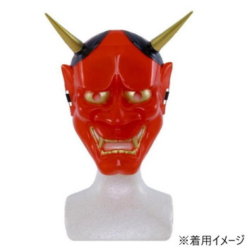 コスチューム　コスプレ衣装　般若面 赤