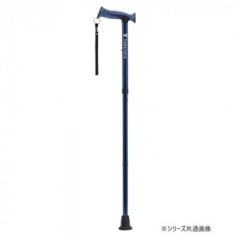竹虎 バンブーステッキワイド折りたたみ杖 ネイビー 104992
