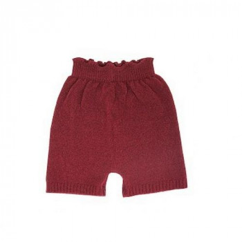カシミヤ混ニットパンツ M～L ワイン 008601321