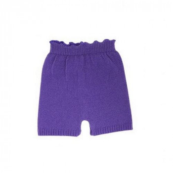 カシミヤ混ニットパンツ M～L パープル 008601321