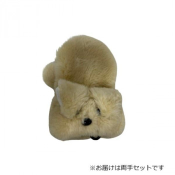 婦人用手袋 ストレッチボアミトン 犬 ベージュ(2) 002321720