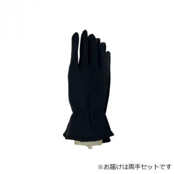 婦人用手袋 ポリエステル裏起毛 総滑り止め 黒(6) 002351721