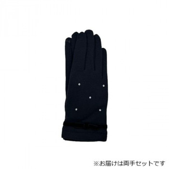 MAMORUZE(マモルゼ) 婦人用手袋 リボン付き (スマホ対応) ダークネイビー(5) 002371120