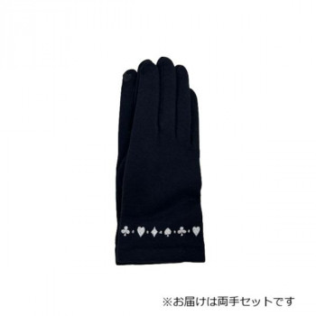 MAMORUZE(マモルゼ) 婦人用手袋 刺繍付き (スマホ対応) ダークネイビー(5) 002371220