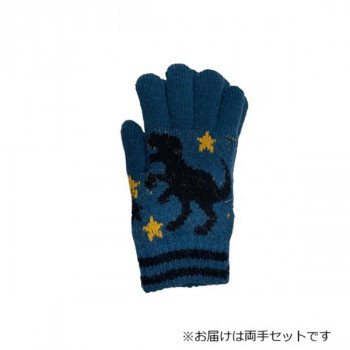 子供用手袋 恐竜 ティラノザウルス フリー ネイビー(5) 004550624
