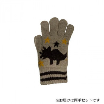 子供用手袋 恐竜 トリケラトプス フリー ベージュ(5) 004550724