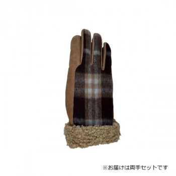 紳士用手袋 豚革コンビ手袋 25cm チャ(4) 001271821