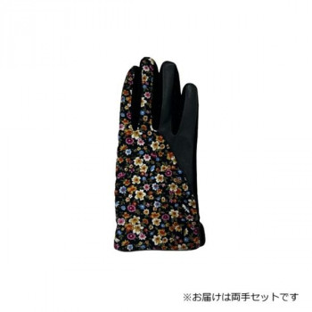 婦人用手袋 羊革コンビ手袋 22cm クロ(6) 001315021