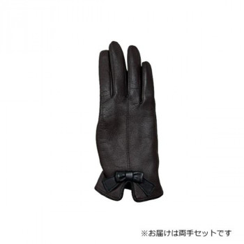 婦人用手袋 羊革 22cm ダークブラウン(3) 001318421