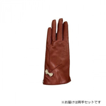 婦人用手袋 牛革 22cm 赤茶(5) 001320421