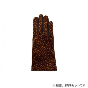 婦人用手袋 コンビ豚革手袋 22cm チャ/チョコ(5) 001320921