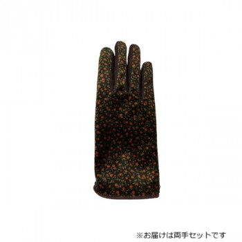 婦人用手袋 コンビ豚革手袋 22cm グリーン/チャ(5) 001320921
