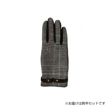 婦人用手袋 豚革コンビ手袋 22cm ダークブラウン(3) 001327221