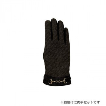 婦人用手袋 豚革コンビ手袋 22cm ブラウン(3) 001327621