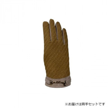 婦人用手袋 豚革コンビ手袋 22cm ベージュ(3) 001327621