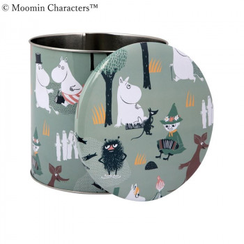 MOOMIN ムーミン ラウンド缶 フォレスト ウォーク グリーン MNX080146