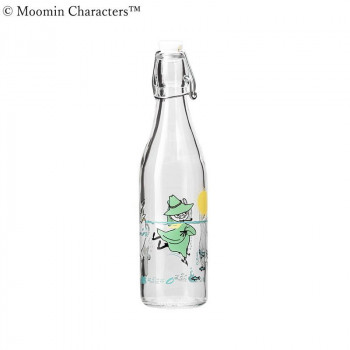 MOOMIN ムーミン ガラスボトル 500ml FUN IN THE WATER MRA060277