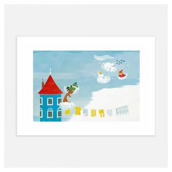MOOMIN ムーミン ポスター 21×30 Moomin Cloud Surfing PTR040006