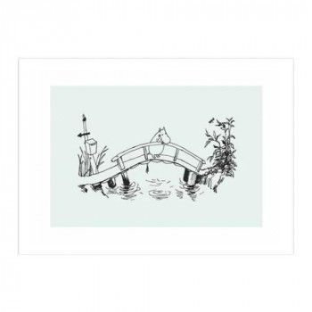 MOOMIN ムーミン ポスター 21×30 Moomin On Moominvalley Bridge PTR040014