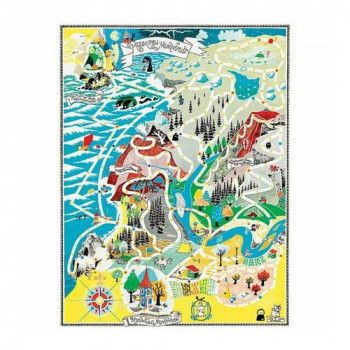 MOOMIN ムーミン ポスター 100×70cm The original game board of Moomin game ATC040025