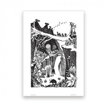 MOOMIN ムーミン モノクロポスター ムーミンパパの冒険 PTK040117