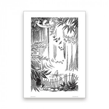 MOOMIN ムーミン モノクロポスター 広場の上 PTK040118