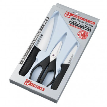 フォーエバー セラミック3点セット(包丁140mm・フルーツナイフ90mm・キッチン鋏) SC149-COSWB